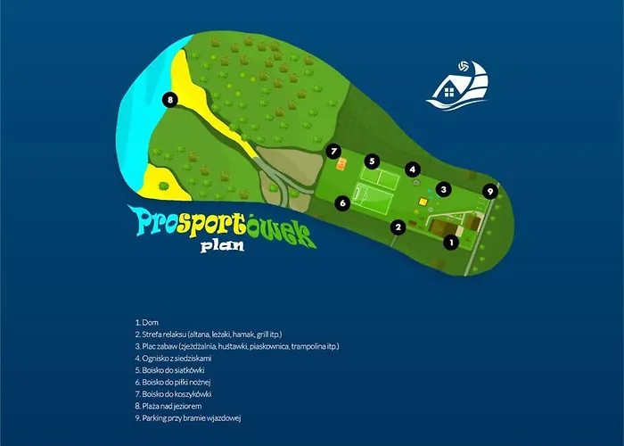 Prosportowek - - Dom Blizniak Nad Jeziorem Z Duzym Ogrodem *